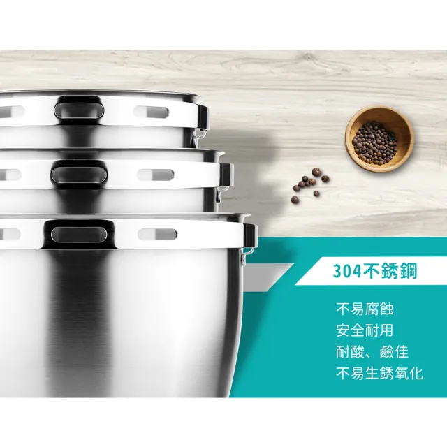 【Chieh Pao 潔豹】304不鏽鋼康潔調理鍋-附提把 22CM 4.2L(10人內鍋 電鍋可用)