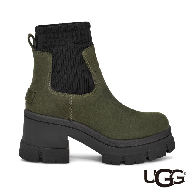 UGG 女鞋/靴子/厚底靴/雪靴/Brooklyn Chelsea(森林灰綠色-UG1143851FRSN)