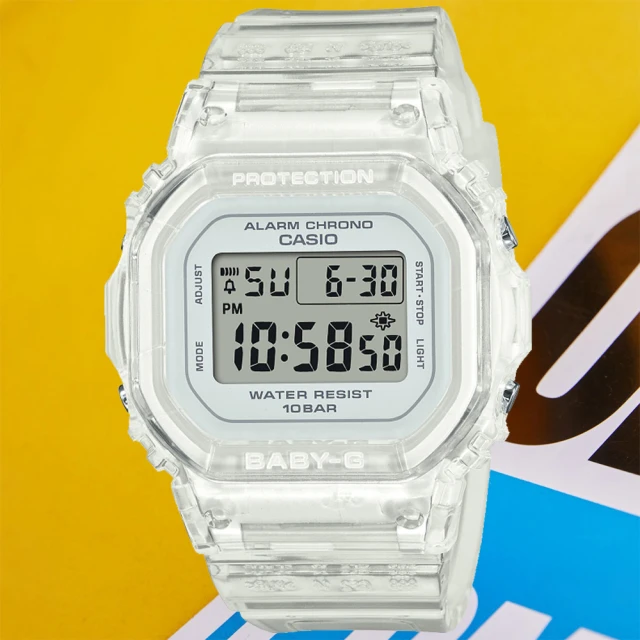 CASIO 卡西歐CASIO 卡西歐 BABY-G 簡約纖薄方形電子腕錶(BGD-565S-7)