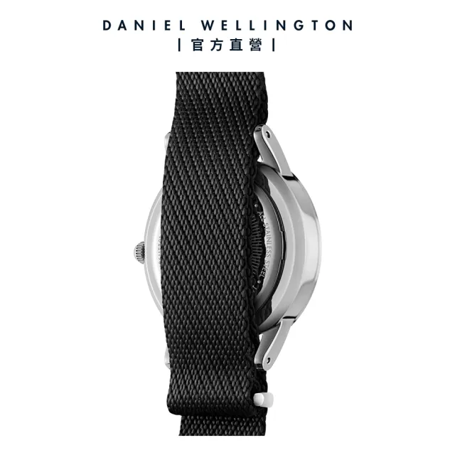 Daniel Wellington】DW 手錶DW ICONIC BLACK NATO 40MM 雙色經典織紋錶