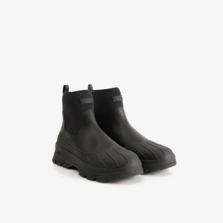【HUNTER】男鞋-City Explorer皮革獵鴨踝靴(黑色)