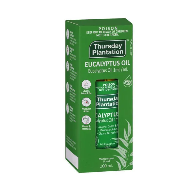 【ThursdayPlantation 星期四農莊】澳洲尤加利精油100ml(澳洲精油 尤加利 100%純精油 澳洲原裝進口)