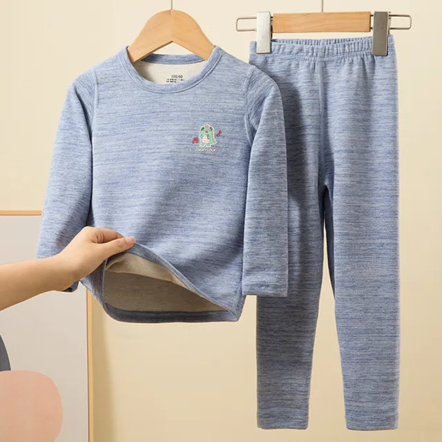 【chiao!Babe 俏寶貝】1套 兒童德雙面絨保暖套裝(130-160CM/學生/兒童/四色可選)