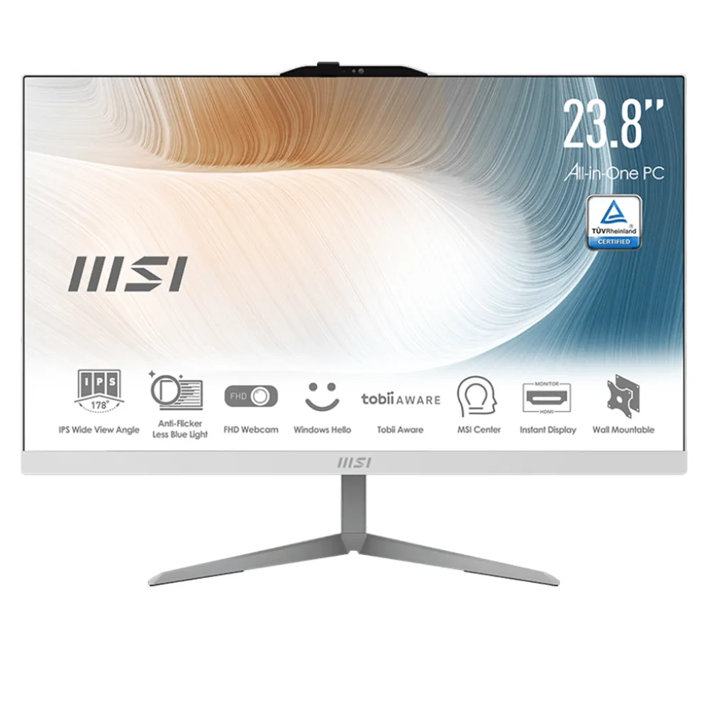 【MSI 微星】24型 i3 液晶電腦-白色(Modern AM242 12M-678TW/i3-1215U/8G/512G SSD/Win11)