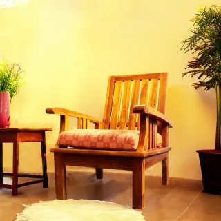 【吉迪市柚木家具】柚木實木簡約單人椅/沙發椅 HALI002C(不含墊 質感 森林 自然 簡約 靠背型沙發)