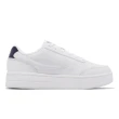 【FILA】休閒鞋 Court LUX Premium 白 海軍藍 男女鞋 小白鞋 皮革 草寫 微厚底 斐樂(4C304X123)