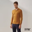 【SST&C 換季６５折】暖黃棕美麗諾羊毛POLO領針織衫1112310001