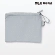 【MUJI 無印良品】聚酯纖維雙拉鍊袋S.灰.約10x13.5cm