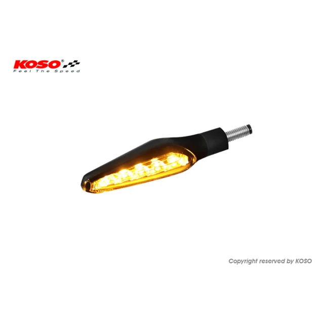 KOSO Z4 序列式LED方向燈 方向指示燈 車燈(霧黑 / LED：琥珀光 / 燈殼：透明殼)