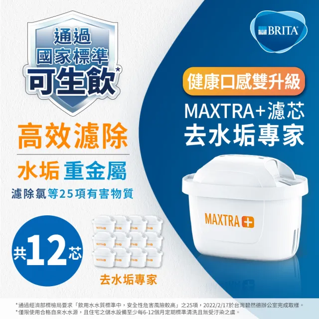 【BRITA】官方直營 MAXTRA Plus 濾芯-去水垢專家(12入裝)