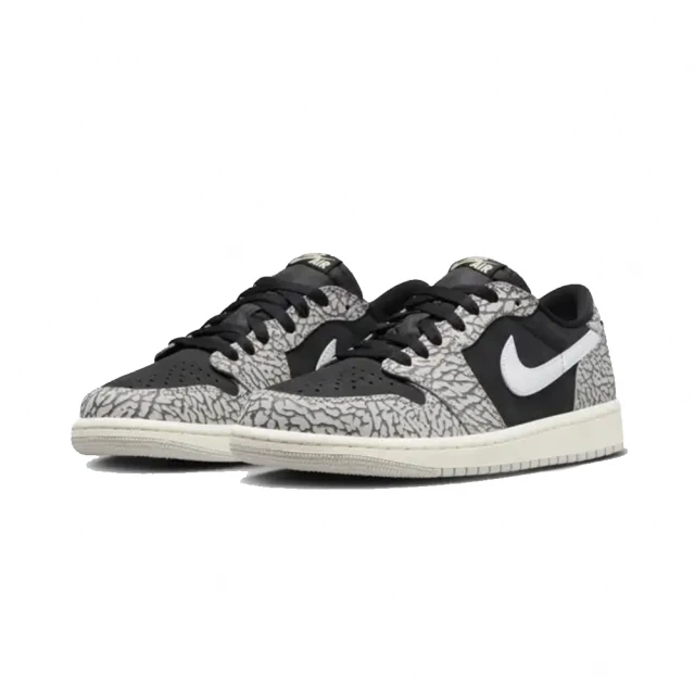 NIKE 耐吉 Air Jordan 1 Black Cement 黑灰 爆裂紋 大童鞋 女鞋 休閒鞋 CZ0858-001