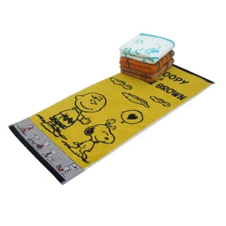 【SNOOPY 史努比】4條-史努比☆Snoopy純棉雙色緹花童巾(100%純棉/台灣製造/MIT微笑標章認證)