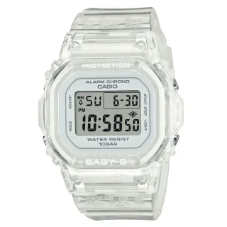 【CASIO 卡西歐】BABY-G 簡約纖薄方形電子腕錶 新年禮物(BGD-565S-7)