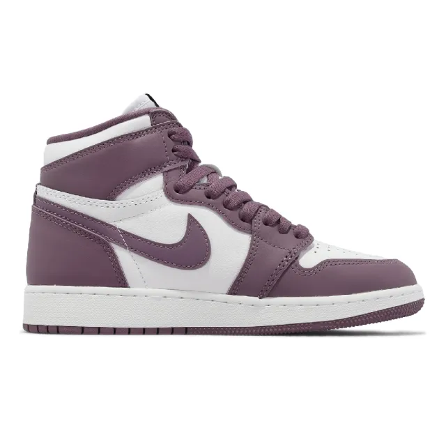 NIKE 耐吉】休閒鞋Air Jordan 1 Retro High OG GS 女鞋大童白紫AJ1 高