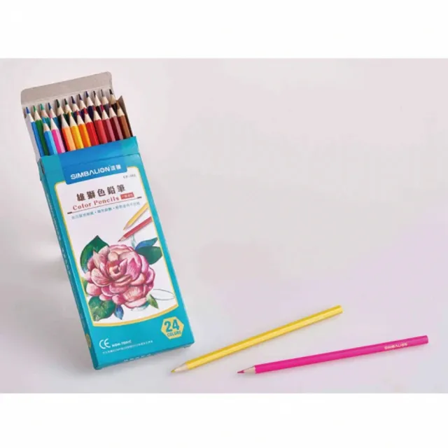 【SIMBALION 雄獅文具】CP-302 24色紙盒色鉛筆 開學文具