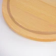 【御膳坊】北歐山毛櫸胡桃木握把披薩板 砧板9.5吋(環保天然材質)