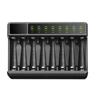 智慧型八槽USB電池充電器(可充3號4號充電電池 可獨立充電)