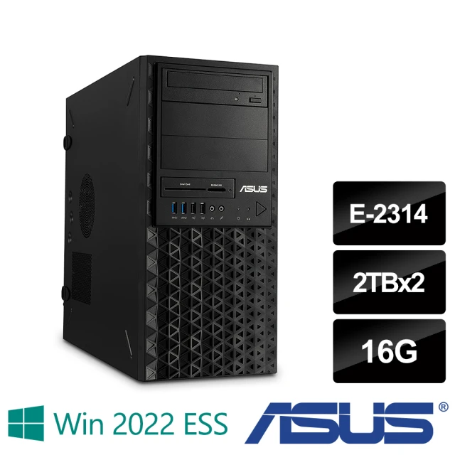 ASUS 華碩 E-2314 四核直立伺服器(TS100-E11/E-2314/16G/2TBx2 HDD/300W/2022ESS)