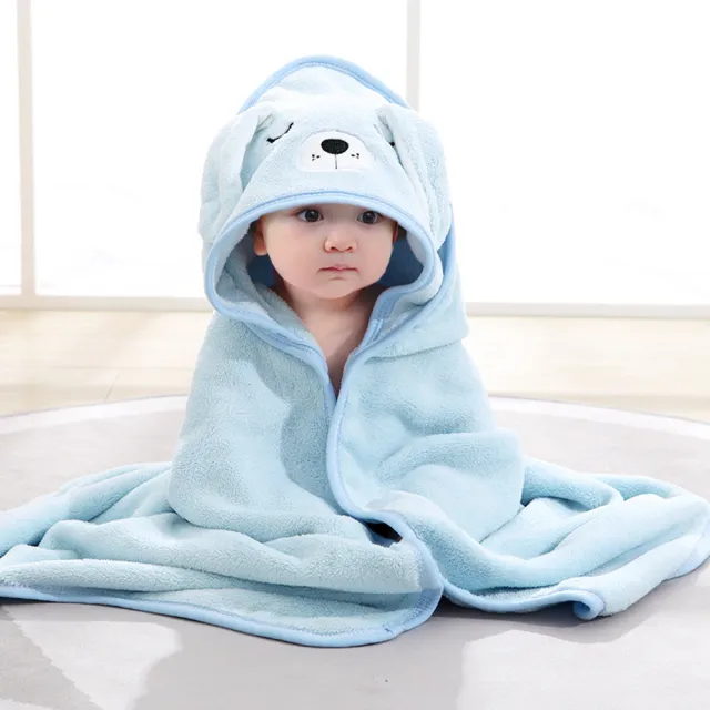 【Vanibaby】連帽嬰兒浴巾(動物造型 吸水珊瑚絨)