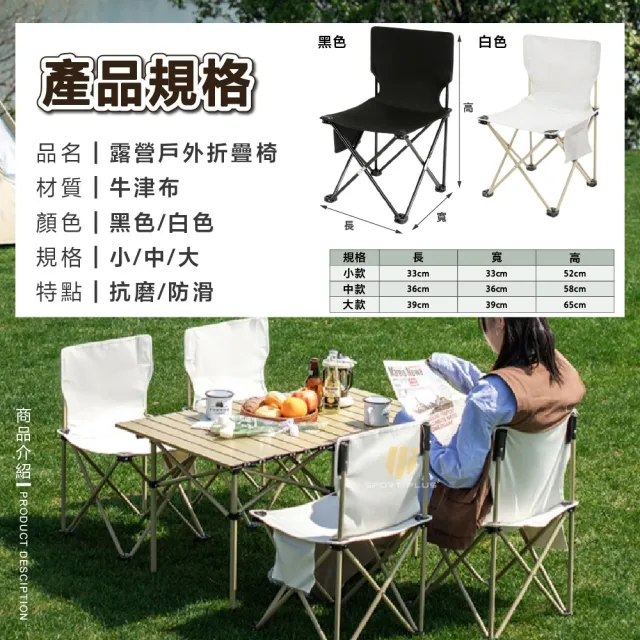 【S-SportPlus+】露營折疊椅 大號露營椅 摺疊椅(休閒椅 導演椅 登山椅 沙灘椅 戶外椅 休閒椅)