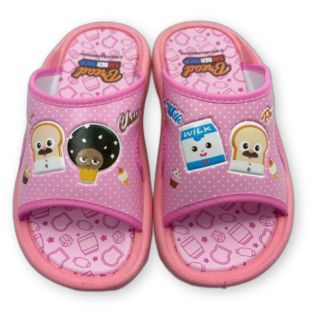 樂樂童鞋 台灣製MIT卡通拖鞋(天才麵包理髮師 嬰幼童鞋 童