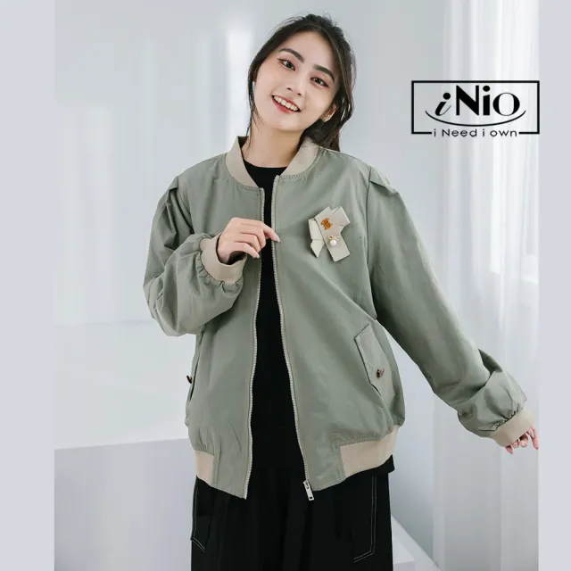 【iNio 衣著美學】冬新品 長袖外套 現貨 圓領 女休閒外套 長袖外套(CCW4511)