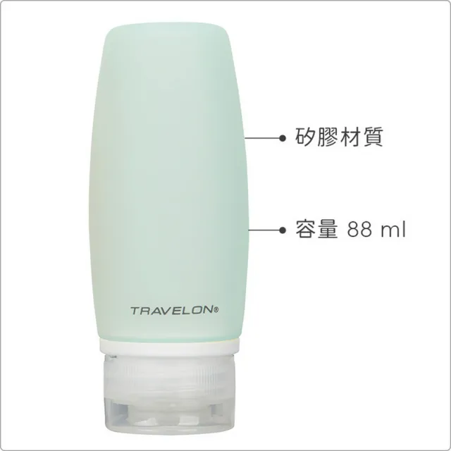 【Travelon】美國 旅行分裝瓶 大橘藍2入 / 沐浴乳 洗髮精 乳液瓶 保養品空瓶