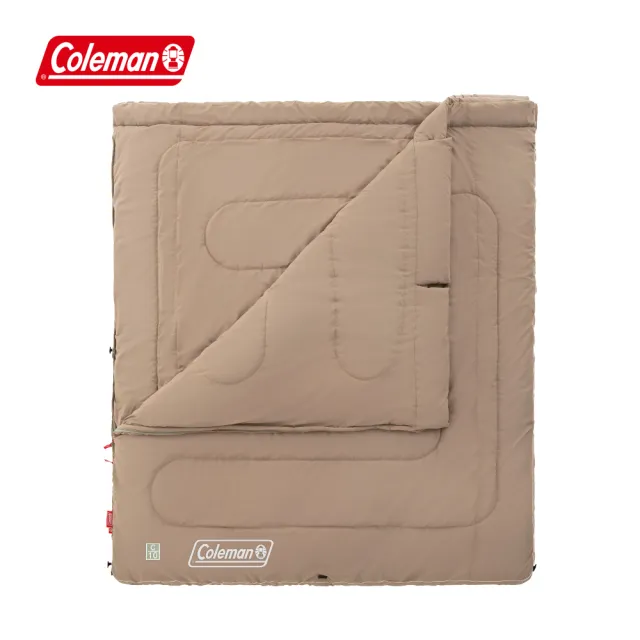 【Coleman】2 IN 1 家庭睡袋 / C10 灰咖啡 / CM-85658(睡袋 露營睡袋 雙人睡袋)