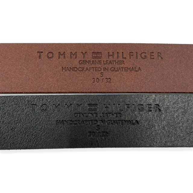 【Tommy Hilfiger】真皮腰帶  金屬腰帶頭 男生皮帶 平輸品(黑棕兩色 腰帶8919)