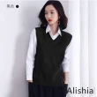 【Alishia】韓版菱形紋學生風休閒背心 S-XL(現+預  深藍 / 黑 / 灰)