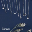 【Dinner collection】迷你鑽小珍珠連墜K金項鍊
