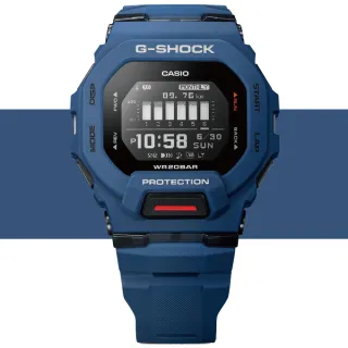 【CASIO 卡西歐】G-SHOCK 藍牙連線方形運動腕錶 新年禮物(GBD-200-2)