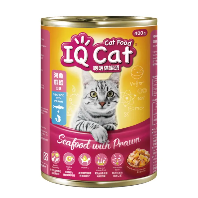 【IQ CAT】聰明貓罐頭-多種口味 400G x24罐(貓罐/貓副食罐/成貓)