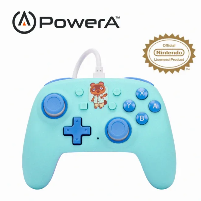 【PowerA】任天堂官方授權 Switch 副廠 Nano有線遊戲手把(NSGP0122-01-動物森友會)
