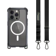 【MAGEASY】iPhone 15 Odyssey M STRAP 頂級超軍規防摔磁吸掛繩手機殼(支援MagSafe)