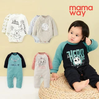 【mamaway 媽媽餵】長袖包屁衣(寶寶包屁衣、嬰兒連身衣)