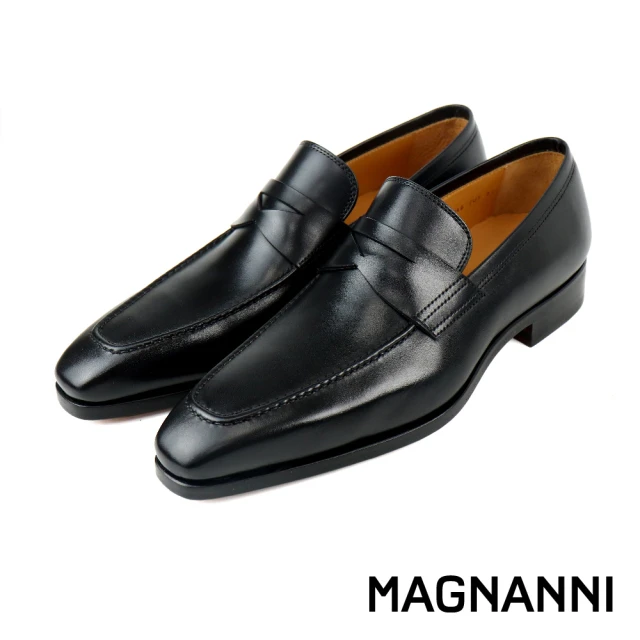 MAGNANNI 西班牙質感便士樂福鞋 黑色(24572-BL)