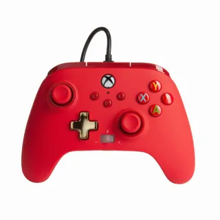 【PowerA】XBOX 官方授權副廠 增強款有線遊戲手把(1518810-02-紅色)