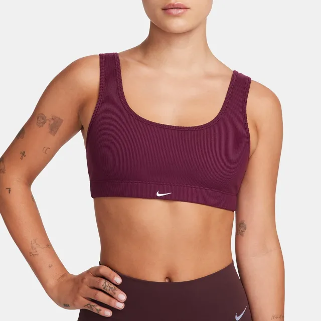 【NIKE 耐吉】運動內衣  Dri-FIT  訓練 AS W NK ALATE ALL U RIB BRA 女 紅(FB4067610)