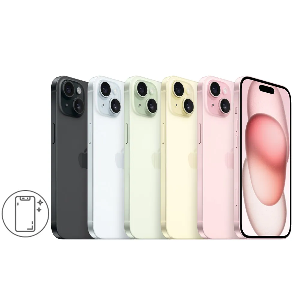 【Apple】iPhone 15(256G/6.1吋)(超值殼貼組)