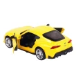 【KIDMATE】1:31合金車 Toyota GR Supra黃(正版授權 迴力車模型玩具車 豐田牛魔王跑車)