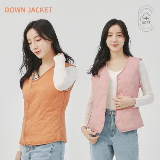 【KISSDIAMOND】輕暖菱格壓紋薄絨背心(加絨/保暖/KDC-8021)