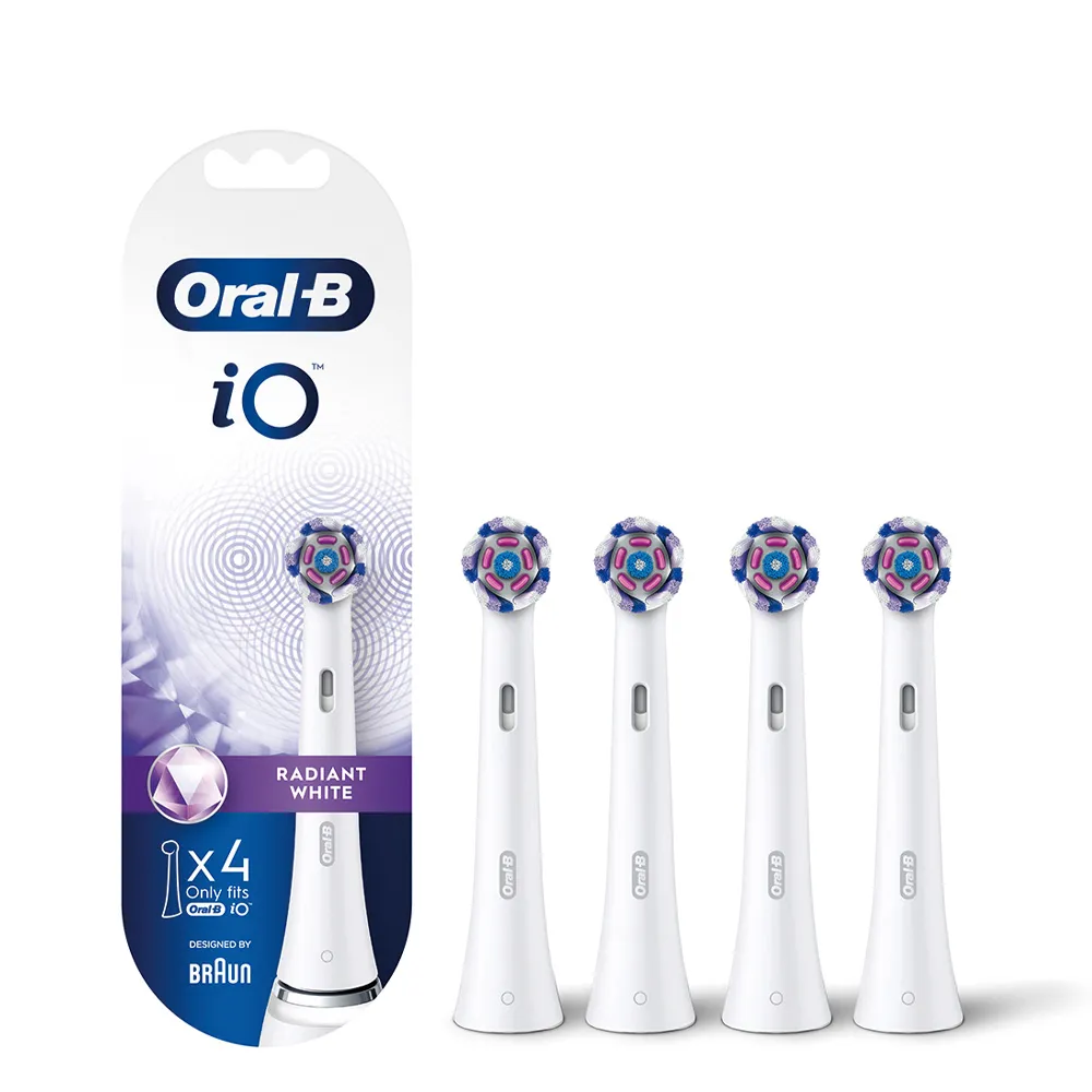 【德國百靈Oral-B-】電動牙刷 iO微震美白刷頭4入