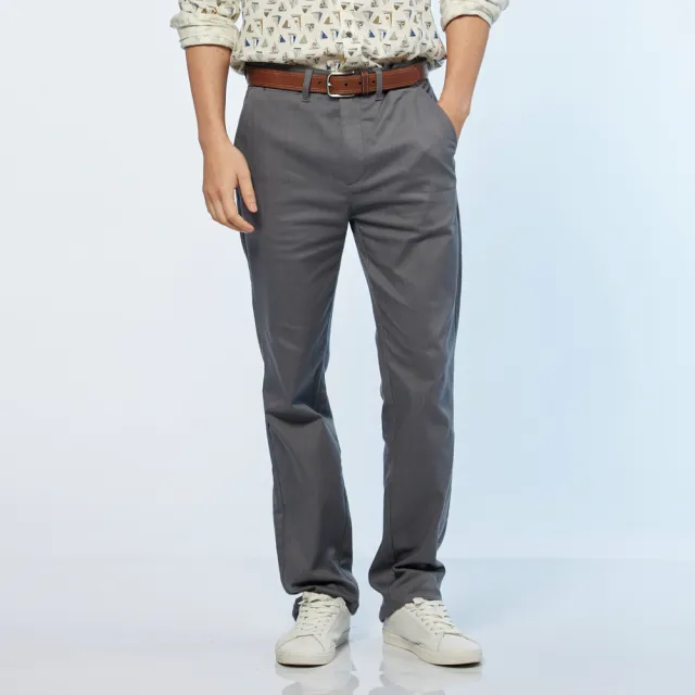 【NAUTICA】男裝   美式休閒素面長褲(深灰)