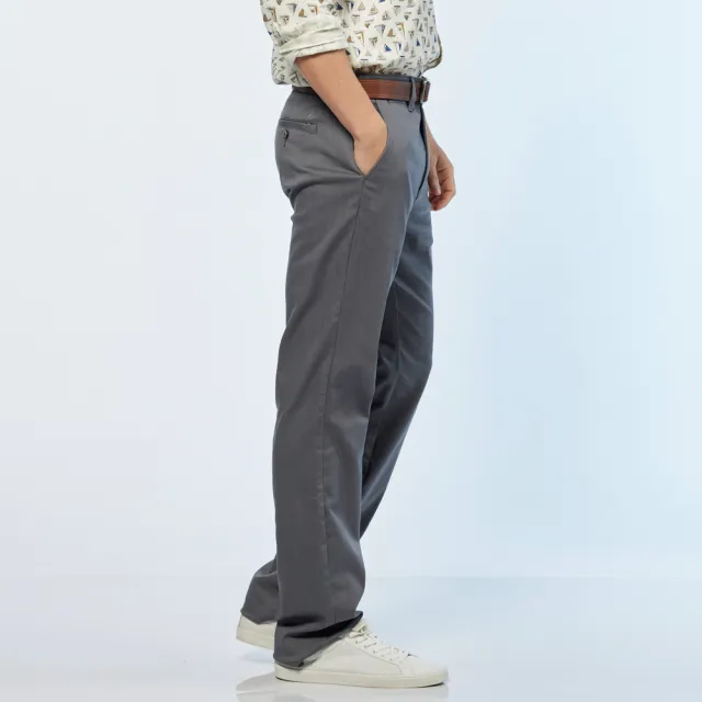 【NAUTICA】男裝   美式休閒素面長褲(深灰)