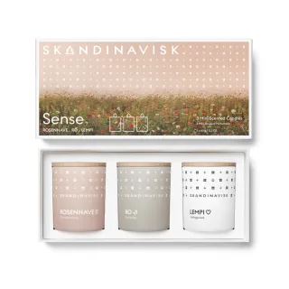 【Skandinavisk】官方直營 迷你香氛蠟燭禮盒3入組(SENSE 感官)