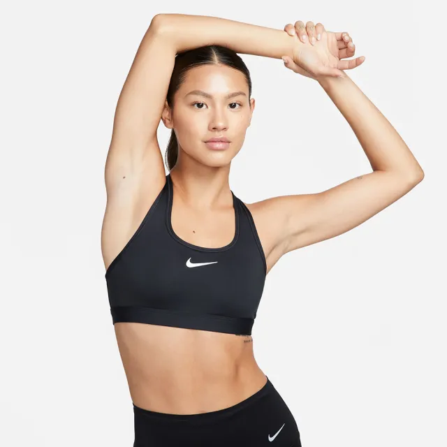 【NIKE 耐吉】AS W NK SWSH MED SPT BRA  運動內衣 女款 中度支撐 黑(DX6822-010 ∞)