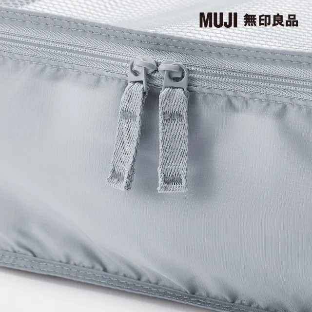 【MUJI 無印良品】聚酯纖維可折收納袋S.灰.約20x26x10cm