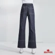 【BRAPPERS】女款 Boy friend系列-中高腰彈性喇叭褲(深藍)