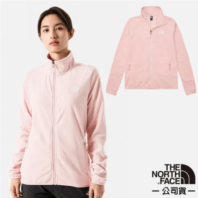 【The North Face】女 款 Polartec 立領抗污抗臭保暖抓絨外套.夾克(81SR-LK6 粉色)